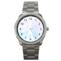 Pastel Eiffel s Tower, Paris Sport Metal Watch by Lullaby