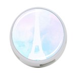 Pastel Eiffel s Tower, Paris 4-Port USB Hub (One Side) Front