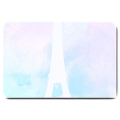 Pastel Eiffel s Tower, Paris Large Doormat  by Lullaby