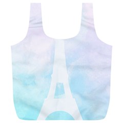 Pastel Eiffel s Tower, Paris Full Print Recycle Bag (xl) by Lullaby