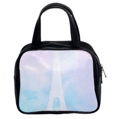 Pastel Eiffel s Tower, Paris Classic Handbag (two Sides) by Lullaby