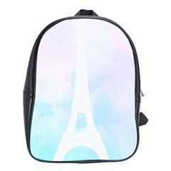 Pastel Eiffel s Tower, Paris School Bag (xl) by Lullaby