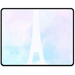 Pastel Eiffel s Tower, Paris Double Sided Fleece Blanket (medium)  by Lullaby