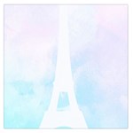 Pastel Eiffel s Tower, Paris Large Satin Scarf (Square) Front