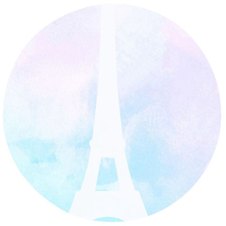 Pastel Eiffel s Tower, Paris Wooden Bottle Opener (Round)