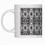 BLACK WHITE 6 White Mugs Left