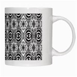 BLACK WHITE 6 White Mugs Right