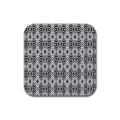 Black White 6 Rubber Coaster (square)  by ArtworkByPatrick