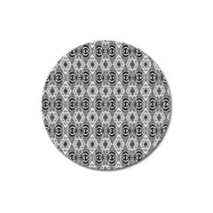 Black White 6 Magnet 3  (round) by ArtworkByPatrick