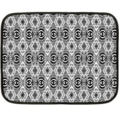 Black White 6 Double Sided Fleece Blanket (mini)  by ArtworkByPatrick