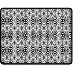 BLACK WHITE 6 Double Sided Fleece Blanket (Medium)  58.8 x47.4  Blanket Front