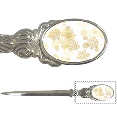 Christmas Gold Stars Snow Flakes  Letter Opener by Lullaby