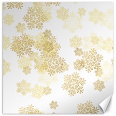 Christmas Gold Stars Snow Flakes  Canvas 20  X 20 