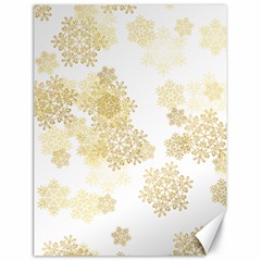 Christmas Gold Stars Snow Flakes  Canvas 18  X 24 