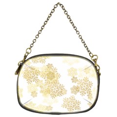 Christmas Gold Stars Snow Flakes  Chain Purse (two Sides) by Lullaby