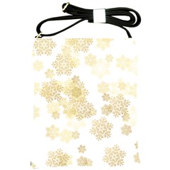 Christmas Gold Stars Snow Flakes  Shoulder Sling Bag by Lullaby