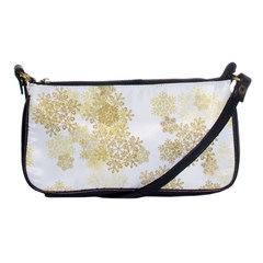 Christmas Gold Stars Snow Flakes  Shoulder Clutch Bag