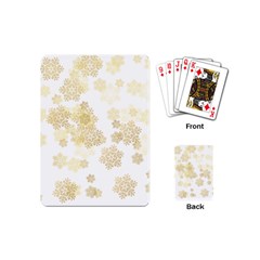 Christmas Gold Stars Snow Flakes  Playing Cards Single Design (mini) by Lullaby