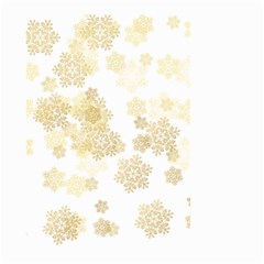 Christmas Gold Stars Snow Flakes  Small Garden Flag (two Sides) by Lullaby