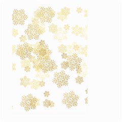 Christmas Gold Stars Snow Flakes  Large Garden Flag (two Sides) by Lullaby