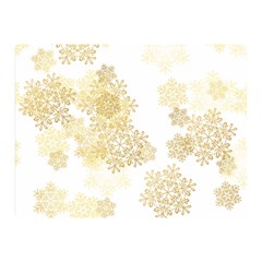 Christmas Gold Stars Snow Flakes  Double Sided Flano Blanket (mini) 