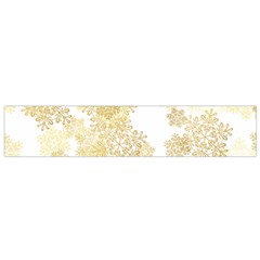 Christmas Gold Stars Snow Flakes  Small Flano Scarf