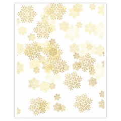 Christmas Gold Stars Snow Flakes  Drawstring Bag (small) by Lullaby