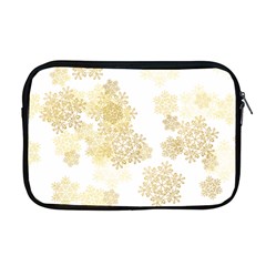 Christmas Gold Stars Snow Flakes  Apple Macbook Pro 17  Zipper Case by Lullaby