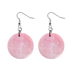 Pink Blurry Pastel Watercolour Ombre Mini Button Earrings by Lullaby