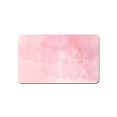 Pink Blurry Pastel Watercolour Ombre Magnet (name Card) by Lullaby