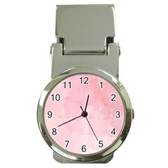 Pink Blurry Pastel Watercolour Ombre Money Clip Watches by Lullaby