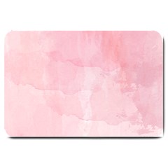 Pink Blurry Pastel Watercolour Ombre Large Doormat  by Lullaby