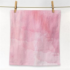 Pink Blurry Pastel Watercolour Ombre Face Towel by Lullaby