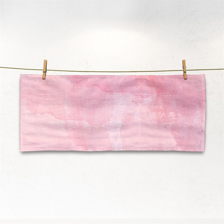 Pink blurry pastel watercolour ombre Hand Towel