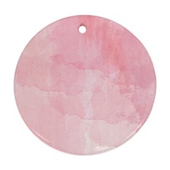 Pink Blurry Pastel Watercolour Ombre Ornament (round) by Lullaby