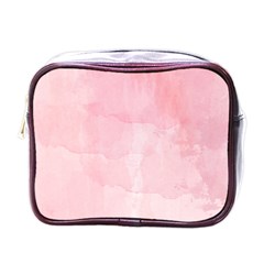 Pink Blurry Pastel Watercolour Ombre Mini Toiletries Bag (one Side) by Lullaby