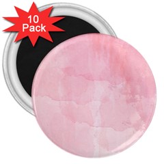 Pink Blurry Pastel Watercolour Ombre 3  Magnets (10 Pack)  by Lullaby