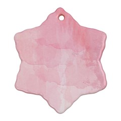 Pink Blurry Pastel Watercolour Ombre Snowflake Ornament (two Sides) by Lullaby