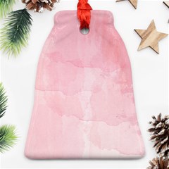 Pink Blurry Pastel Watercolour Ombre Bell Ornament (two Sides)