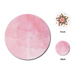 Pink blurry pastel watercolour ombre Playing Cards Single Design (Round) Front