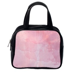 Pink Blurry Pastel Watercolour Ombre Classic Handbag (one Side) by Lullaby