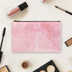 Pink Blurry Pastel Watercolour Ombre Cosmetic Bag (medium) by Lullaby