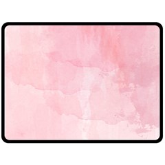 Pink Blurry Pastel Watercolour Ombre Double Sided Fleece Blanket (large) 