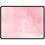 Pink blurry pastel watercolour ombre Double Sided Fleece Blanket (Large)  80 x60  Blanket Front