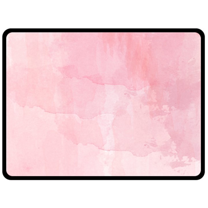 Pink blurry pastel watercolour ombre Double Sided Fleece Blanket (Large) 