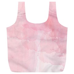 Pink Blurry Pastel Watercolour Ombre Full Print Recycle Bag (xl) by Lullaby