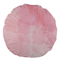 Pink Blurry Pastel Watercolour Ombre Large 18  Premium Flano Round Cushions