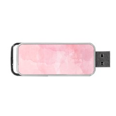 Pink Blurry Pastel Watercolour Ombre Portable Usb Flash (two Sides) by Lullaby