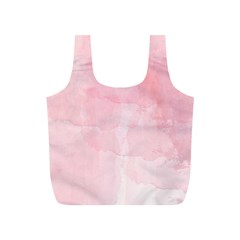 Pink Blurry Pastel Watercolour Ombre Full Print Recycle Bag (s) by Lullaby