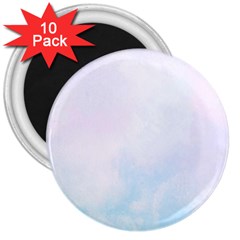 Pink Blue Blurry Pastel Watercolour Ombre 3  Magnets (10 Pack)  by Lullaby